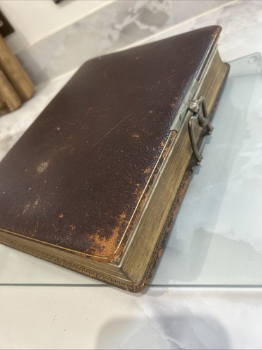 Antique leather bound photo - leather,