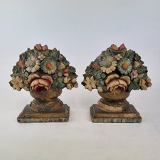 Antique Pair Bookends Wood And