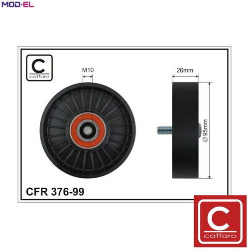 Deflectionguide pulley vribbed - deflectionguide,