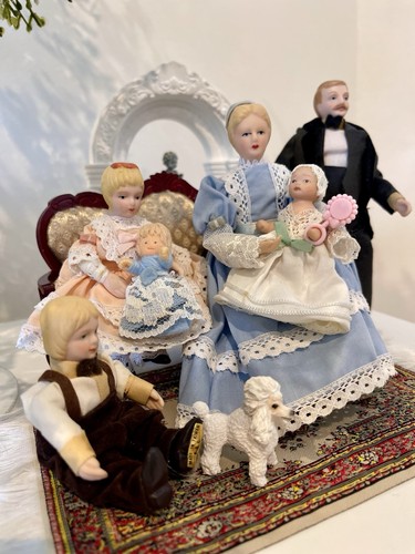 Dolls house victorian family - family,