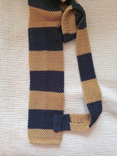 Skinny striped silk knit tie - skinny,
