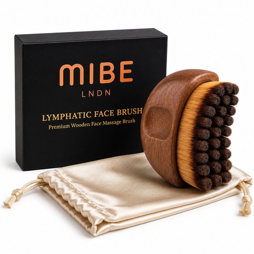 Wooden facial massage brush - wooden,