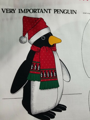 Penguin doll fabric - penguin, panel