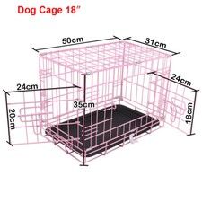Dog Puppy Cage Pet Animal Training Carrier Crate Small Medium Large XL XXL Pink