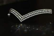Sparkly Browband ideal for dressage showing Bridle v shape 5 row clear black 