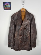 Vtg 40s 50s Brown Leather Car