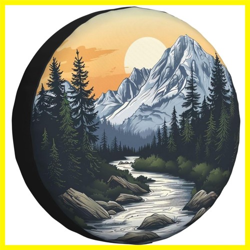 Spare tire cover mountains - spare,