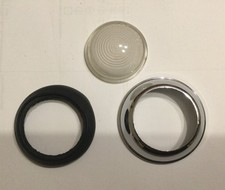 Lucas 489 Vintage frosted  lamp lens with bezel NOS Classic car  BMC Minor.