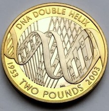 2003 Two £2 Pound DNA Double