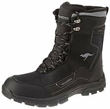 KangaROOS Men's Simoo Hi Lace RTX Snow Shoe, Jet Black Steel Grey, 7.5 UK