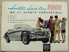 AUSTIN HEALEY 3000 MK III SPORTS CONVERTIBLE Car Sales Brochure c1965 #2035/K