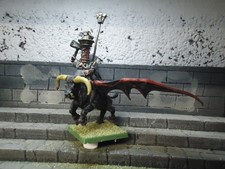 chaos dwarf lord/hero/general on great taurus metal warhammer fantasy painted