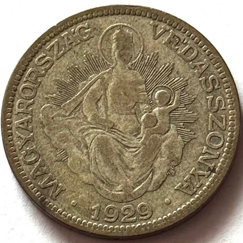 Hungary pengo 1929 madonna - hungary, 2