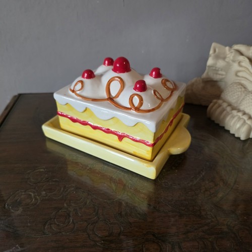 Vintage 1980s lidded butter - vintage,