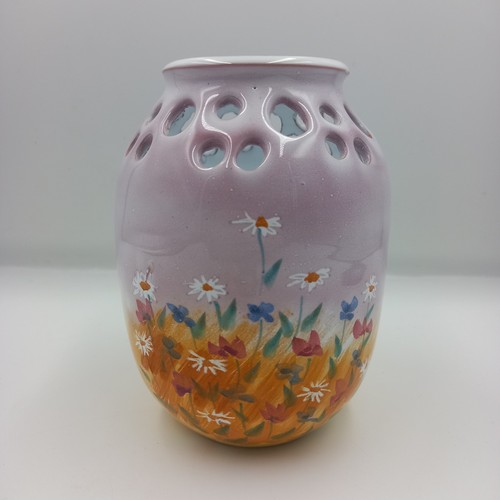 Signed floral studio pottery - floral,