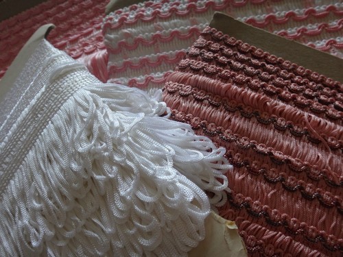 Vintage lampshade fringe trim - vintage,