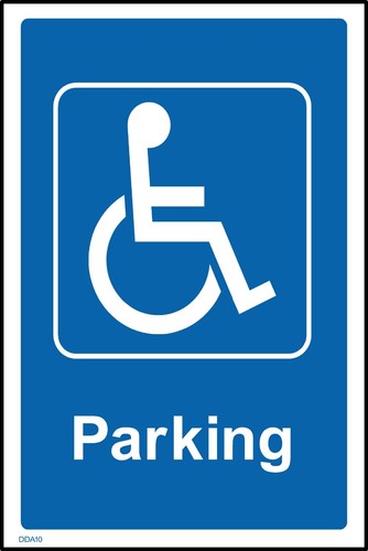 Parking sign or - (disabled),