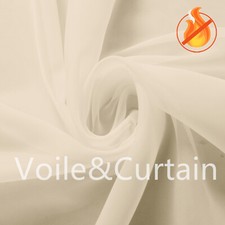 Ivory Fire Retardant Voile
