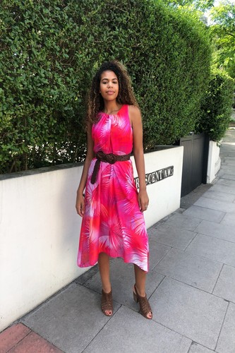Sleeveless midi dress - midi, in