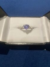 9ct gold AAA tanzanite and diamond ring