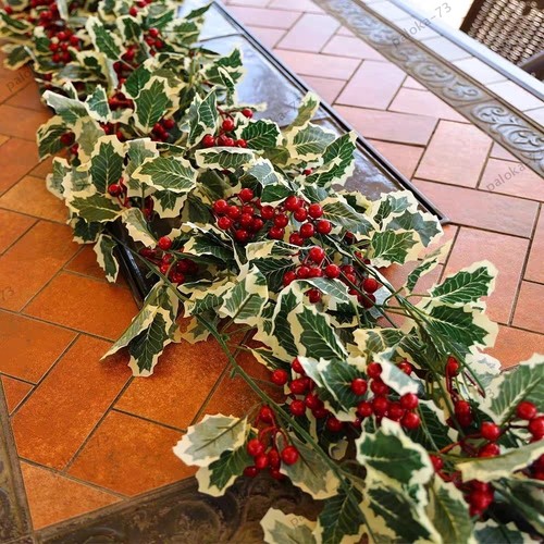 Holly leaves decor - holly,