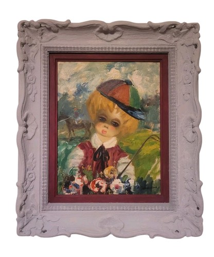 Vintage big eye child oil - vintage,