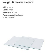 IKEA Kallax Glass Shelf Insert