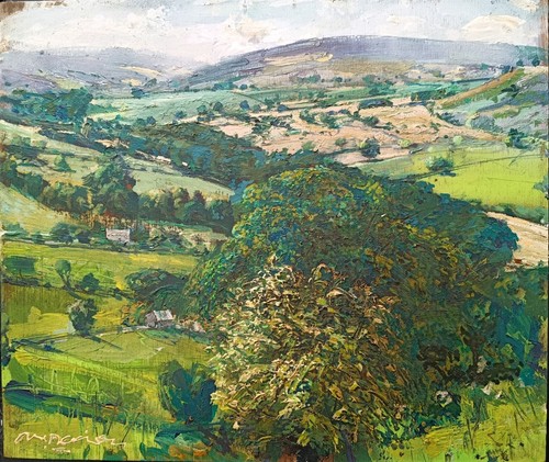 Swaledale oil painting - swaledale,oil, painting/panel