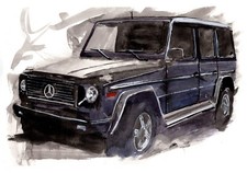 Painting of a Mercedes G Wagen