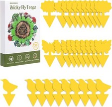 aonova Fruit Fly Traps, Pack 30 Yellow Double-sided Fungus Gnat Sticky Catcher 