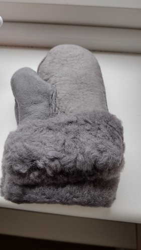 Sheepskin shearling mittens - sheepskin,