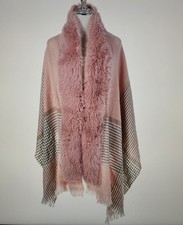 Pink & Grey Wrap/Shawl Trimmed
