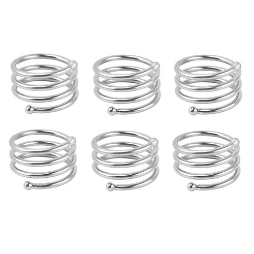 6pcs spring shape napkin ring - spring,