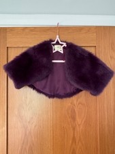 Purple faux fur shrug bolero