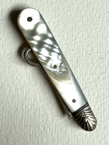 Antique silver mother pearl - silver, of