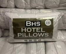 Luxury BHS Hotel Quality Pillow Pair Soft Support UK Standard Size Bedding