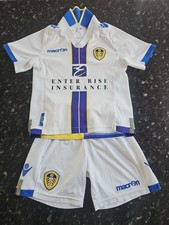 2013-2014 LUFC Leeds United Football Kit Age 6-7 Macron Enterprise SJ 120-132cm