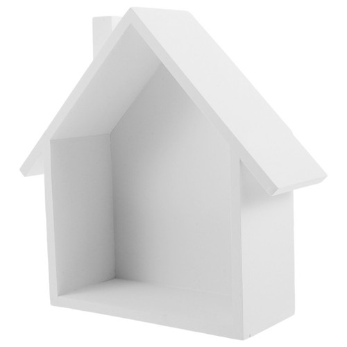 White wooden house shaped - wooden,