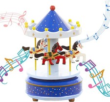 Wooden Carousel Music Box –