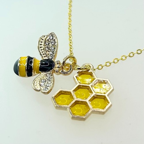 Bee honeycomb pendant - &,