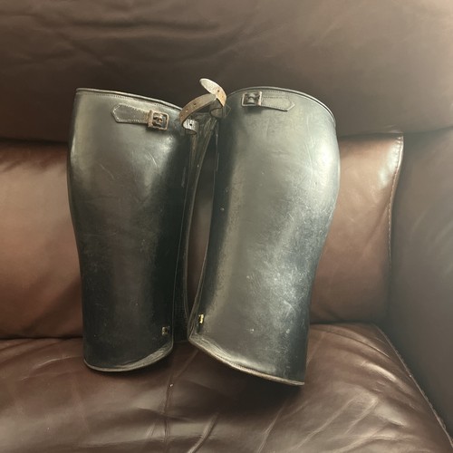 Vintage leather gaiters - vintage,