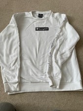 Champion logo sweater (white, 2XL)
