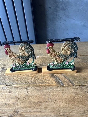 Pair vintage cast - cast, iron