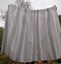 Laura Ashley Awning Stripe ? blue grey very wide curtains each 51"d x 102"w