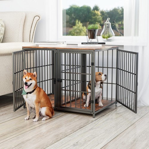 Large wooden dog - dog, crate