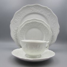 Ceralene Raynaud Limoges HAWTHORN - WHITE 5pc Place Setting   Fine French China