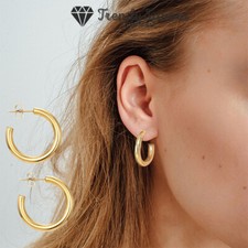 Chunky Open Hoops Thick Gold