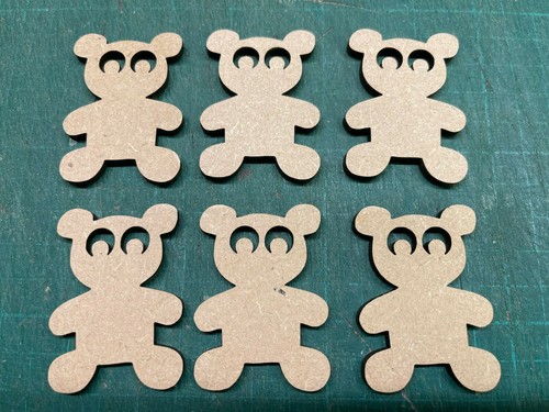 Mdf wooden small teddy - mdf,