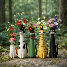 Handcrafted Quirky Cat Vase