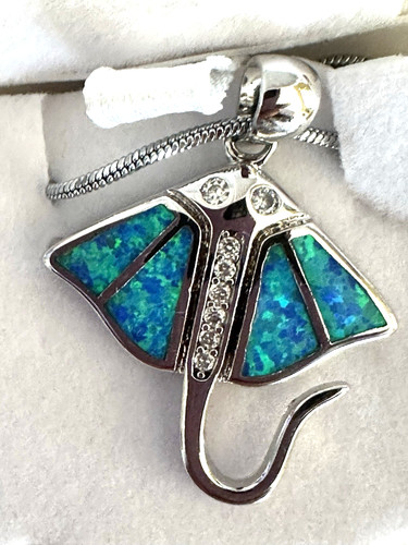 Stingray pendant blue - stingray, pendant,